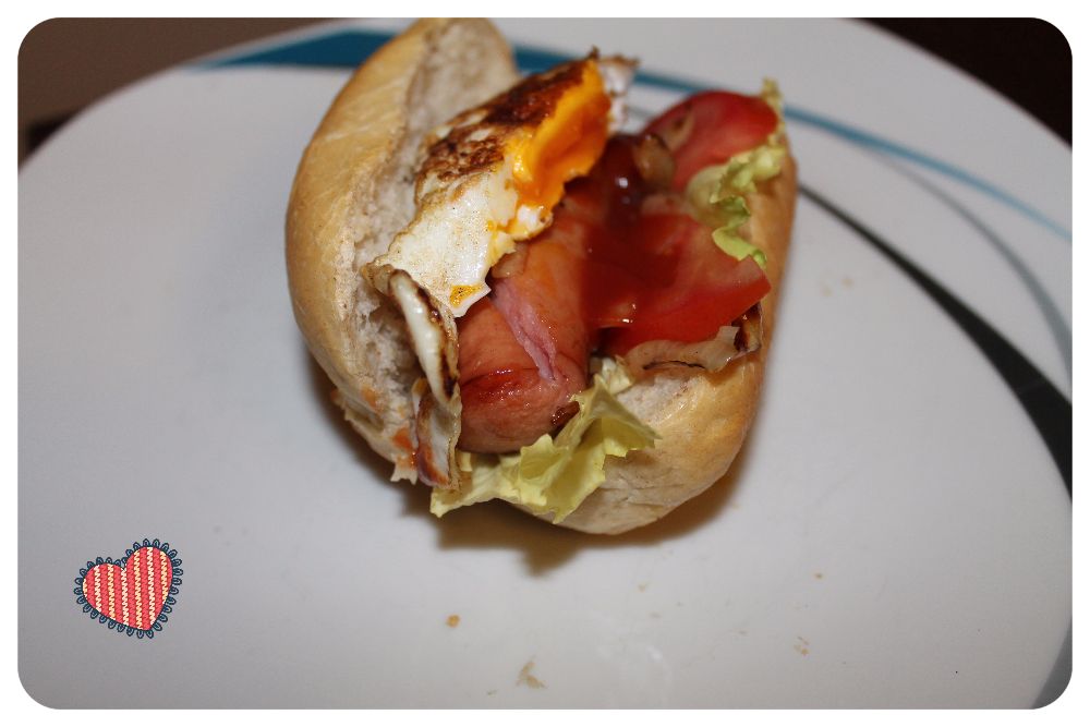 Ht dog mit knusper ei