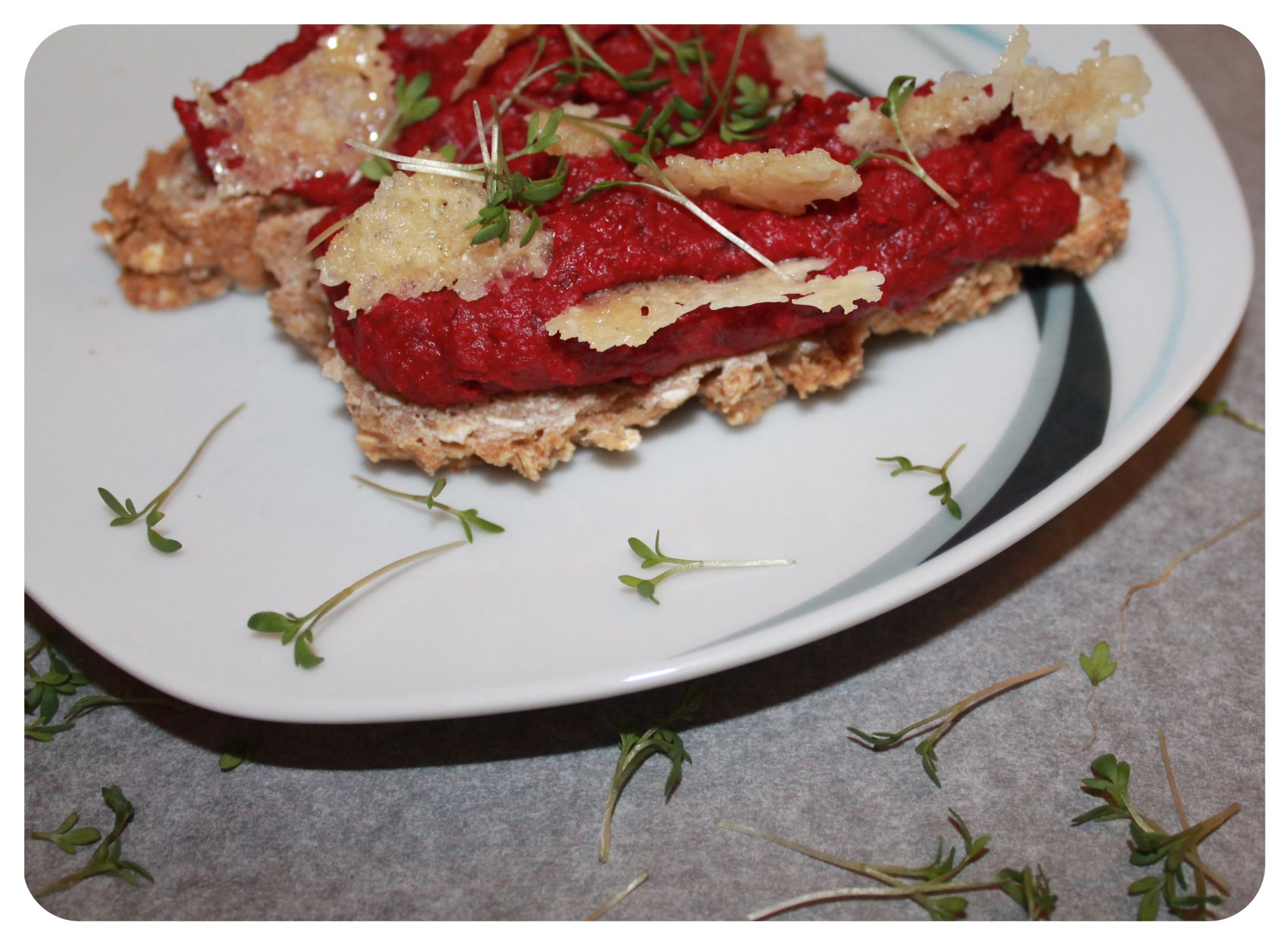 Rote Rübe, Bohne und Parmesan